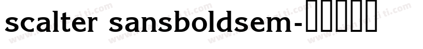 scalter sansboldsem字体转换